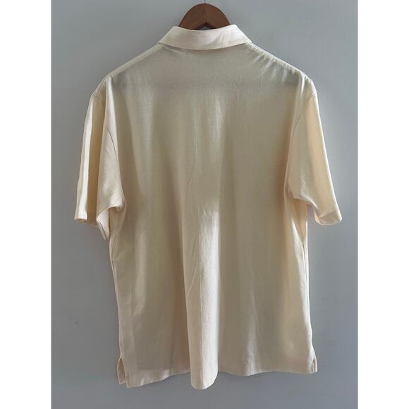 Enro Cotton Mist Cotton Blend Golf Polo Pale Yellow Size Medium JL - Picture 4 of 9